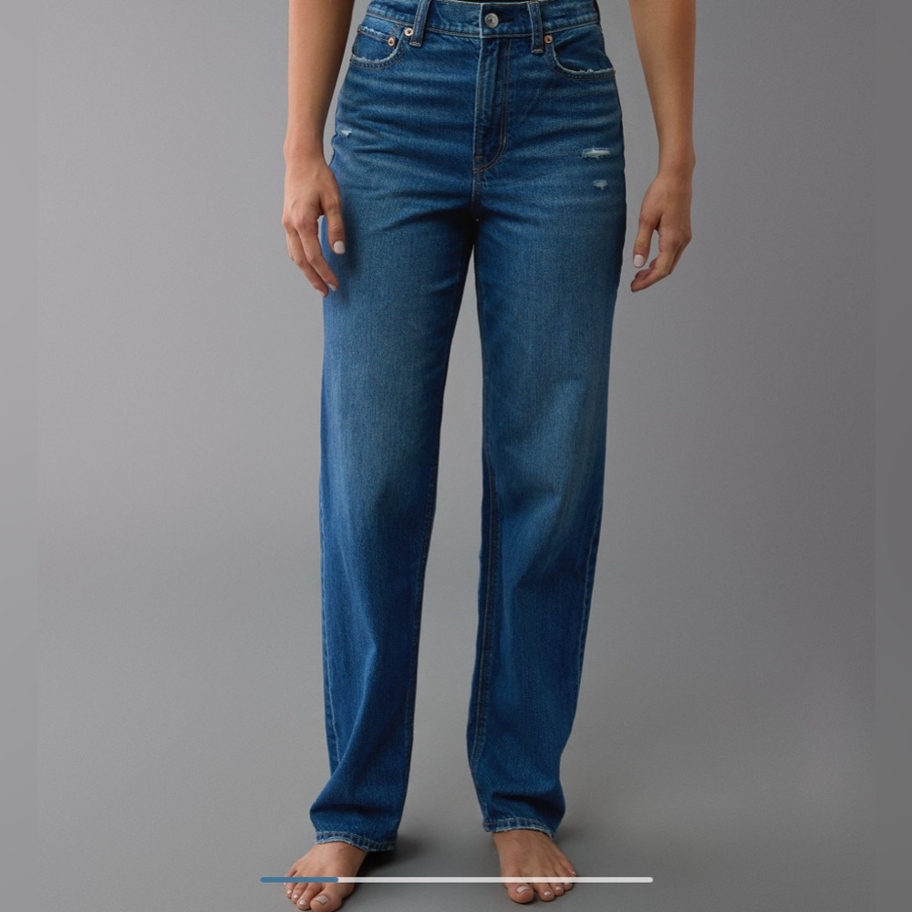 American Eagle Outfitters Blue Straight Leg Jeans